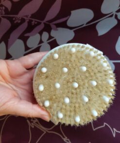 Dry Brushing Body Brush - Best for Exfoliating Dry Skin, Lymphatic Drainage and Cellulite Treatment - Organic Spa Exfoliator and Massage Scrub Brush with Natural Boar Bristles 1 Count (Pack of 1) 45 71Jp9VW69wL