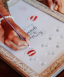 Silver Faux Diamond Engagement Rings for Wedding Table Scatter Decorations, Party Supply Favor Accents, Cupcake Toppers, Arts & Crafts (12 Pack) (12 Pack) 10 71JpEXD7M1L