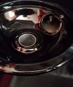 Range Kleen P10124XN, Black, Style A Porcelain Drip Pans Set of 4, 2 6 Inch and 2 8 Inch 15 71JpFTynOEL