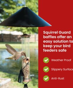 Alternative view of Predator Guard Squirrel Baffle - Protects Hanging Bird Feeders and Poles - Raccoon and Squirrel Proof Your Bird Feeders and Bird Houses - Anti-Rust Galvanized Steel - 17 inch