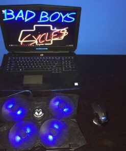 Tree New Bee High Performance Gaming Laptop Cooling Pad for 15.6-17-Inch Laptops with (4 Fans) Four 120mm Fans at 1200 RPM, Black (TNB-K0025) K25 with 4 Fans 46 71JpurJYxUL