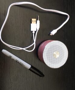 LENRUE A2 Portable Wireless Bluetooth Speaker with Lights and Lanyard,5W Mini Small Metal Speakers Bluetooth 5.0/Aux-in for iPhone Android Home Outdoor, Birthday for Women/Girls Rose Gold 36 71JqT5ATILL