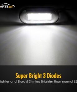 Partsam 4pcs 3" LED Oblong Stainless Courtesy Light Submersible Yacht Marine Boat Deck Lights, Walkways Step storage Led Interior Exterior courtesy Lights lighting, Suface Mount, 12V 11 71JrZpeZDLL