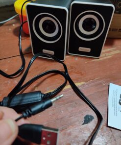 Computer Speakers, Phission Mini Speaker with Stereo Sound 6W USB Powered 3.5 mm AUX-in Portable Speaker for Computer, Laptop, Notebook, Desktop (Black) 27 71JshEvtePL