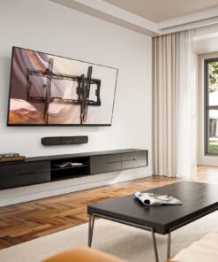 Perlegear Tilting TV Wall Mount for Most 37-75 inch TVs, Large Low Profile TV Mount Wall Bracket for Flat Curved LED LCD OLED TVs, Fits 16, 18, 24 Inch Studs Max VESA 600x400mm Support Up to 132lbs 18 71JtEaa0h L