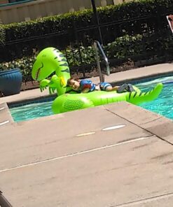SWIMLINE Original Giant Ride On Inflatable Pool Float Lounge Series | Floaties W/Stable Legs Wings Large Rideable Blow Up Summer Beach Swimming Party Big Raft Tube Decoration Tan Toys for Kids Adults Dinosaur 25 71JtkDNoWfL