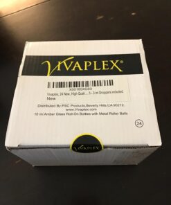 Vivaplex, 24, Amber, 10 ml Glass Roll-on Bottles with Stainless Steel Roller Balls. 3-3 ml Droppers included 29 71JtkKOdAoL