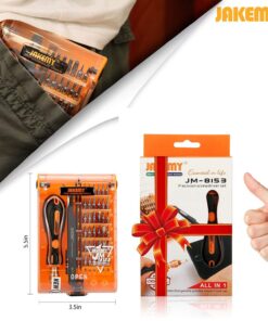 Screwdriver Set By JAKEMY, 43 in 1 Precision Screwdriver Kit Magnetic Replaceable Bits Repair Tool Kit Opening Tool and Tweezer for phone Cellphone PC Electronics Jm-8153+ 43 in 1 38 71Jtl24uGdL