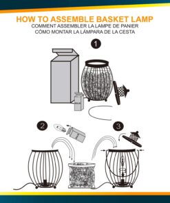 Himalayan Glow Lantern Style Basket Salt Lamp with Pink Salt Chunks,Pink Salt Nightlight,Salt Lamp Bulb,(ETL Certified) Dimmer Switch,Pleasant & Relaxing Amber Glow | 7-9 LBS 20 71JuzUGRlTL