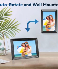 Frameo 10.1" WiFi Digital Picture Frame, Smart Digital Photo Frame with 16GB Storage, 1280x800 IPS HD Touch Screen, Auto-Rotate, Easy Setup to Share Photos or Videos Remotely via App from Anywhere HD 10.1 inch 30 71JvYBWNPvL