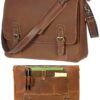 16" Messenger Bag For Men Genuine Leather Vintage Satchel Briefcases RFID Protection Computer Laptop Bag Hunter 20 71Jvwe5DAJL