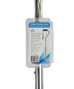 Blue Jay Offset Handle Cane - Soft Foam Grip Walking Stick with Ergonomic Handle - Height Adjustable Walking Device. Mobility Aids Silver 17 71Jw8vY5rbL
