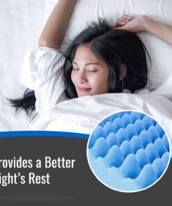 DMI Foam Mattress Topper, Egg Crate Foam Pad, Mattress Pad and Bed Topper for Support, Air Circulation, Pressure Relief and Weight Distribution, Hospital Size Mattress, 33 x 72 x 2,Blue 2 Inch 13 71JwXJ0PQL