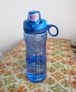 Pogo BPA-Free Tritan Plastic Water Bottle with Chug Lid, 18 Oz, Blue 18oz 24 71JwzR6DdcL
