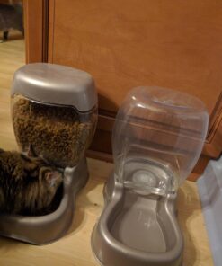 Petmate Pet Cafe Feeder Dog and Cat Feeder Pearlescent Colors 3 Sizes, Made in USA 6 lb. Pearl Tan 34 71JxN0LRxjL