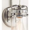 KICHLER Brinley 11.5" 1 Light Wall Sconce with Clear Glass Brushed Nickel 5" 6 71JxYDS8W3L