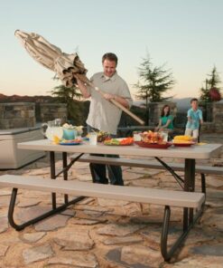 Lifetime 22119 Folding Picnic Table, 6 Feet, Putty 30 71JyhlZxeAL
