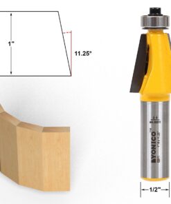 YONICO Chamfer Router Bits Bevel Edge Forming Set 5 Bit 1/2-Inch Shank 13508 1/2" Shank 8 71K IxNpjNL