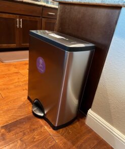 Simplehuman 50 Liter / 13.0 Gallon Rectangular Kitchen Step Trash Can, Brushed Stainless Steel 50 Liter Trash Can 38 71K frHzakL