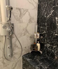 simplehuman Corner Shower Caddy, Stainless Steel and Anodized Aluminum 53 71K0wfGhYsL