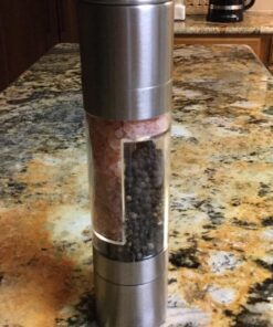 Lifestyle Dynamics The Original SpiceCrafts Salt and Pepper Grinder Set, Stainless Steel with Recipe eBook & Guide, Pure Ceramic Grinders, Dual Mill 49 71K17CiyRjL