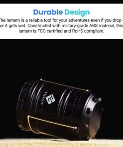 Etekcity Lantern Camping Essentials Lights, Led Lantern for Power Outages, Tent Lights for Emergency, Hurricane, Battery Powered Flashlight, Survival Kits, Operated Lamp, 2 Pack, Black 35 71K1pG1HKpL