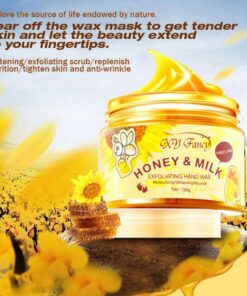 Alternative view of XY Fancy Hands Care Paraffin Milk & Honey Moisturizing Peel Off Hand Wax Mask Hydrating Exfoliating Nourish Skin 5.3oz/150ml