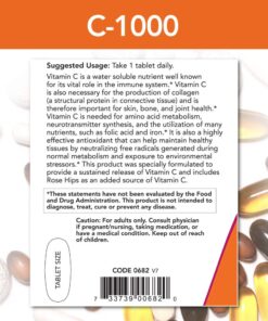 NOW Supplements, Vitamin C-1,000 with Rose Hips, Sustained Release, Antioxidant Protection*, 250 Tablets 22 71K3 buJeL