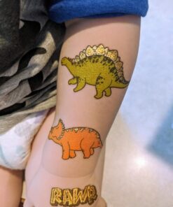 xo, Fetti Dinosaur Tattoos for Kids - 34 styles | Birthday Party Supplies Boy, Dino Party Favors, T-rex Decorations Boy Dino 29 71K3lviW6L