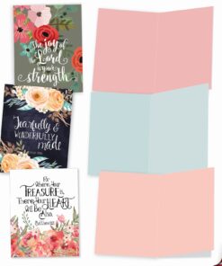 The Best Card Company - 10 Assorted Biblical Quotes Blank Encouragement Notecards Box Set 4 x 5.12 Inch w/Envelopes Religious Christian Verse (10 Designs, 1 Each) - Praise Papers M6635OCB 12 71K4MrmwwnL