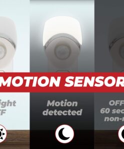 Amerelle Motion Sensor Night Light - LED Plug In Night Light With Sensor That Lights Up When It Auto Detects Motion - Wide 100 Degree Detection Zone - Ideal for Bathroom & Nursery - (73092CC) 1 26 71K4W1u6ukL