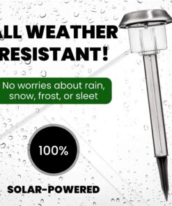 Signature Garden Premium Stainless Solar Garden Lights - Super-Bright 15 Lumens - Perfect Neutral Design; Makes Garden Pathways & Beds Look Great - Easy NO-Wire Installation; Water-Resistant Stainless Steel Silver 6-pack 27 71K4WJ9tAfL