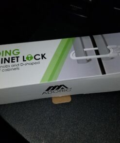 Adoric Sliding Cabinet Locks, 4-Pack U Shaped Baby Safety Locks, Childproof Cabinet Latch for Kitchen Bathroom Storage Doors, Knobs and Handles (White) 4 Count (Pack of 1) 31 71K4vyDkixL