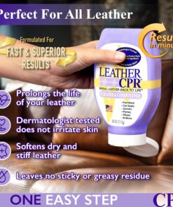 Leather CPR | 2-in-1 Leather Cleaner & Leather Conditioner (18oz) | Cleans, Restores, Conditions, & Protects Furniture, Car Seats, Purses, Shoes, Boots, Saddles/Tack, Jackets, & Auto 18 oz 44 71K4xdoj4hL 3