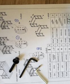 HOMELEGANCE Factory Metal Frame Writing Desk, Rustic Brown 32 71K51tuO7ZL