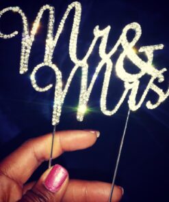 Ella Celebration Mr and Mrs Wedding Cake Topper Rhinestone Monogram Decoration Cake Toppers Mr & Mrs (Silver) Silver 33 71K5Eax8EvL