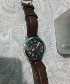 Fossil Grant Men's Watch with Chronograph Display and Genuine Leather or Stainless Steel Band Brown 35 71K688OEmWL