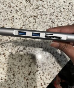 Hiearcool USB C Hub Ethernet,4K@60 USB C to HDMI Hub,8 IN1 Multi-Port USB C Adapter Type C Dock Dongle Compatible for MacBook Pro Air Ipad Dell Lenovo Grey 37 71K6gaPX9sL