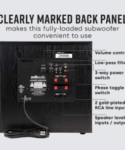 Polk Audio PSW10 10" Powered Subwoofer – Power Port Technology, Up to 100 Watts, Big Bass in Compact Design, Easy Setup with Home Theater Systems, Timbre-Matched with Monitor & T-series Polk Speakers single subwoofer 31 71K78Jm5hOL