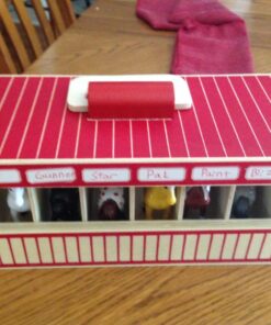 Melissa & Doug Take-Along Show-Horse Stable With Wooden Box and 8 Toy, Barn Play Set, Portable, Toys For Kids Ages 3+ 40 71K8RWuNbRL 3