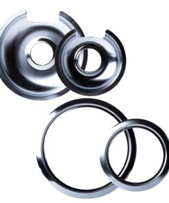 Range Kleen 1056RGE8 Style D Chrome 4 Pack Drip Pans and 4 Pack Trim Rings 12 71K8t50HfgL