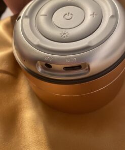 LENRUE A2 Portable Wireless Bluetooth Speaker with Lights and Lanyard,5W Mini Small Metal Speakers Bluetooth 5.0/Aux-in for iPhone Android Home Outdoor, Birthday for Women/Girls Rose Gold 30 71K920eW L