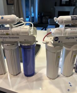 iSpring RCC7, NSF Certified, High Capacity Under Sink 5-Stage Reverse Osmosis Drinking Filtration System, 75 GPD, Brushed Nickel Faucet 56 71K99z7gdpL