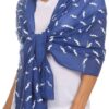 Sakkas Hillary summer breeze lightweight flowing sheer gauze wrap scarf One Size Regular 1-cobalt 14 71K9LBPSVL