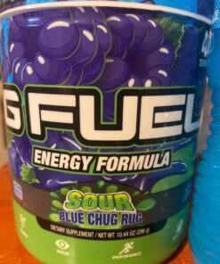 G Fuel Faze Rug Energy Powder, Sugar Free, Clean Caffeine Focus Supplement, Water Mix, Sour Blue Raspberry Flavor, with Focus Amino, Vitamin + Antioxidants Blend - 10.44 oz (40 Servings) 38 71KAKg9wKfL