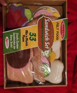 Melissa & Doug Felt Food Sandwich Play Food Set (33 pcs) - Felt Sandwich Play Set For Kids Kitchen, Pretend Play Sandwich, Felt Sandwich Toy For Toddlers Kids Ages 2+,Orange Felt Play Food 39 71KB2FZ6xL
