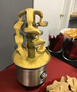 Nostalgia 4 Tier Electric Chocolate Fondue Fountain Machine for Parties - Melts Cheese, Queso, Candy, and Liqueur - Dip Strawberries, Apple Wedges, Vegetables, and More - 32-Ounce - Stainless Steel Original 34 71KBJd1octL