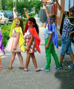 Alternative view of D.Q.Z Superhero-Capes and Masks for Kids Bulk 16 Sets Boys Girls Super Hero-Costumes-Toys Halloween Dress Up Party Favors (Multicolor) Multicolor