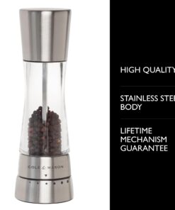 COLE & MASON Derwent Pepper Grinder - Stainless Steel Mill Includes Gourmet Precision Mechanism and Premium Peppercorns Pepper Mill 22 71KByVhGApL