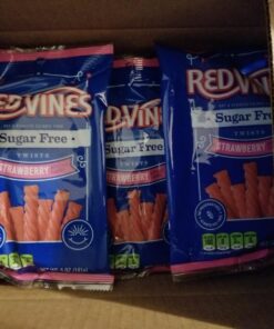 Red Vines Sugar Free Licorice, Strawberry Flavor, Soft & Chewy Candy Twists, 5oz Bags (12 Pack) 11 71KCNMCOU4L